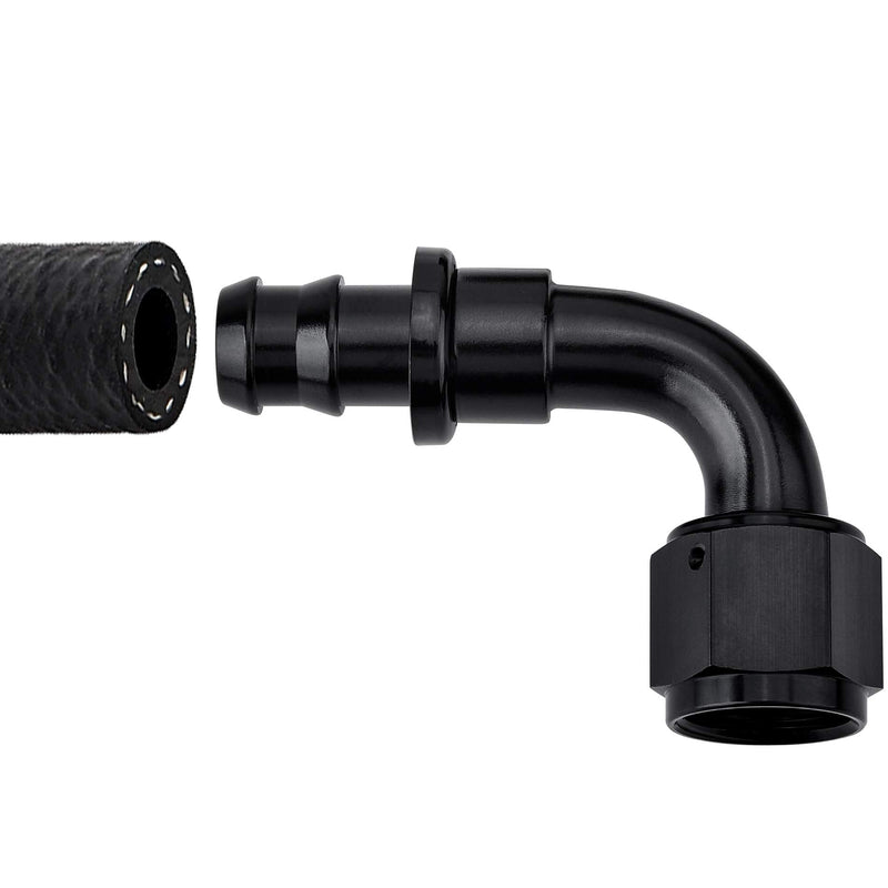 [Australia - AusPower] - EVIL ENERGY 10AN 90 Degree Push Lock Hose Fitting End Black 