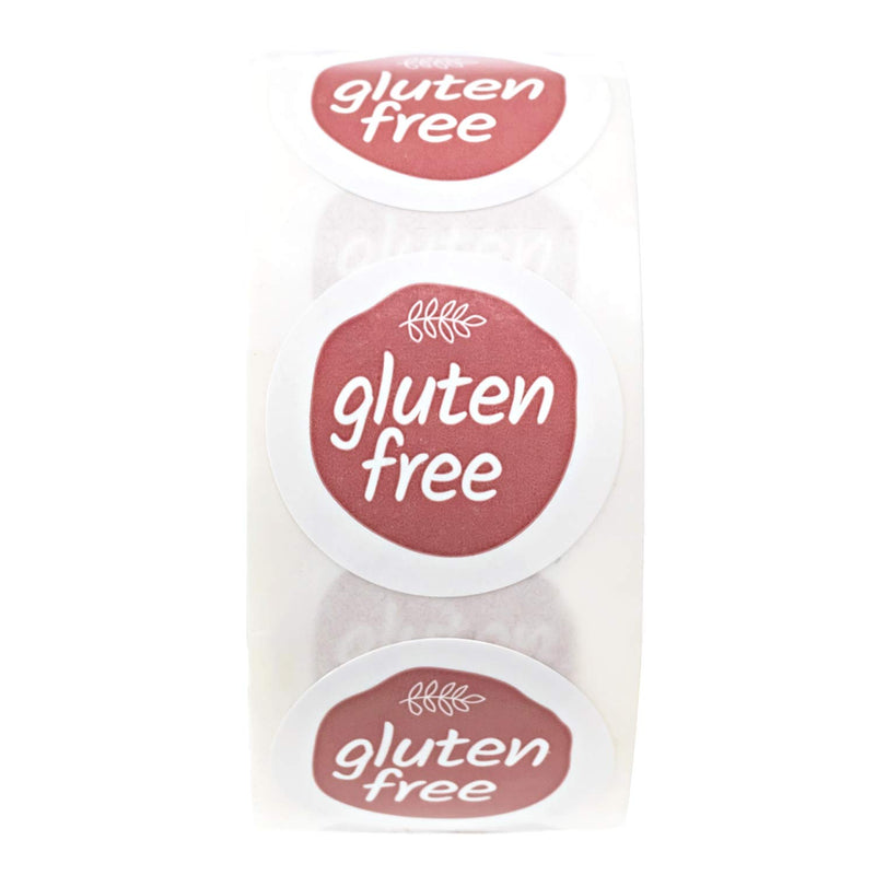 [Australia - AusPower] - Rose Pink Gluten Free Stickers / 1" 500 Circle Labels/Chic Design with Foliage Aesthetic 
