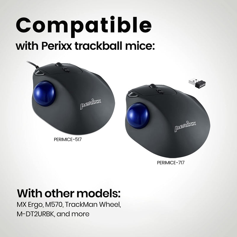 [Australia - AusPower] - Perixx PERIPRO-303GB Small Trackball 34mm Replacement Ball for Perimice and M570 Elecom Kensington Glossy Blue (18025) 