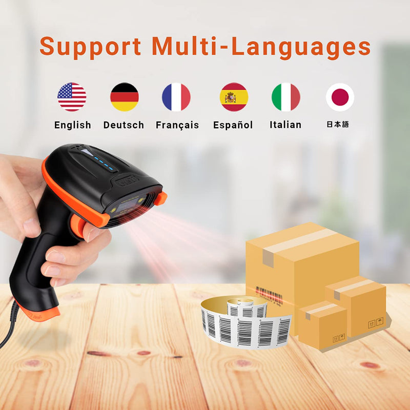 [Australia - AusPower] - Tera Upgraded USB 2D QR Barcode Scanner Wired, Officially Certified Dustproof Shockproof Waterproof IP65 Ergonomic Handle Fast and Precise Scan for Windows Linux Plug and Play Model D5100Y 