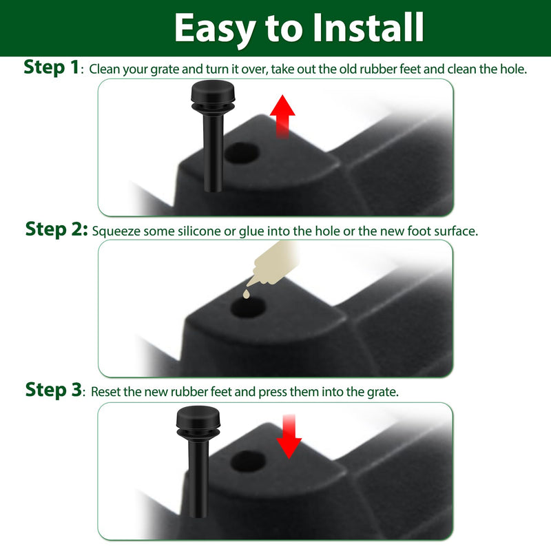 [Australia - AusPower] - WB02X24790 Grate Rubber Feet for GE Gas Stove Parts 1/5â€™â€™, GE Cooktop Replacement Range Parts for GE Stove Grate Rubber Bumpers, JGBS66REK3SS JGBS66REK4SS GE Profile Stove Top Rubber Bumpers 12 Pcs 