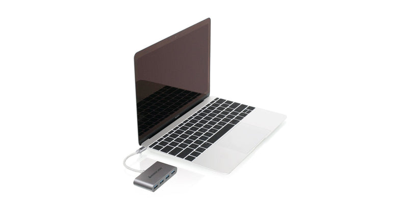 [Australia - AusPower] - IOGEAR USB-C to USB 3.0 Hub - 1 USB-C In - 4 USB 3.0 Out - USB 3.0 Data Rate Of Up To 5Gbps - Backwards Compatible With USB 2.0 and USB 1.1 - MacBook - Tablet - Smartphone - GUH3C14 USB-A x 4 Bus power 