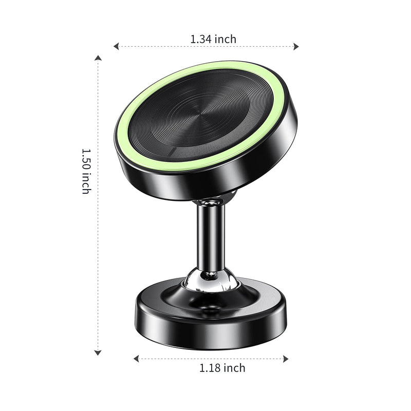 [Australia - AusPower] - [2Pack] Magnetic Car Phone Holder Moun,UMUST luminous Phone Car Mount,CellPhone Holder for Car Dashboard,360°Adjustable Phone Holder Car Kits Compatible with iPhone, Samsung, LG and More.Silver& black 