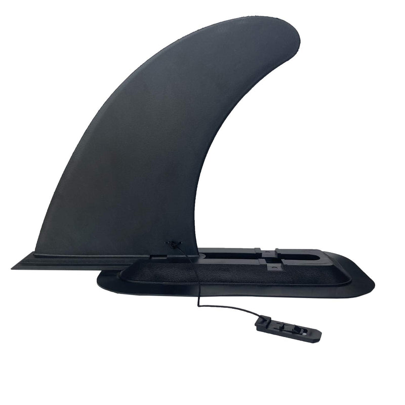 [Australia - AusPower] - DSHE Detachable Center Fin Black, Kayak Rudder Kit Skeg Tracking Fin Watershed Board for Inflatable Canoe, Stand Up Paddle SUP Boards, Surfboard 