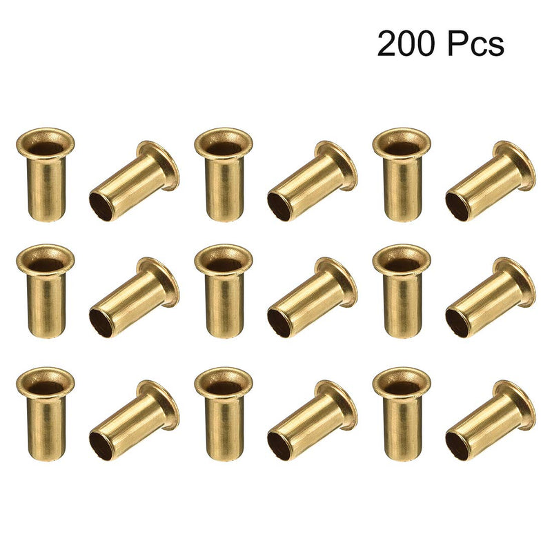 [Australia - AusPower] - uxcell Hollow Rivet,5mm x 10mm Through Hole Copper Hollow Rivets Grommets Double-Sided Circuit Board PCB 200Pcs 