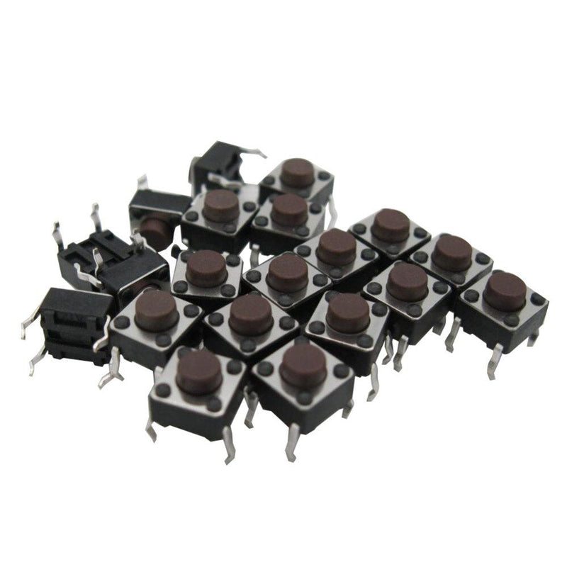 [Australia - AusPower] - TWTADE 160PCS Momentary Tactile Touch Micro Push Button Switch tact 6x6x5mm Tactile Switch kit,Each Color 20PCS Red Blue Black Green White Yellow Brown 