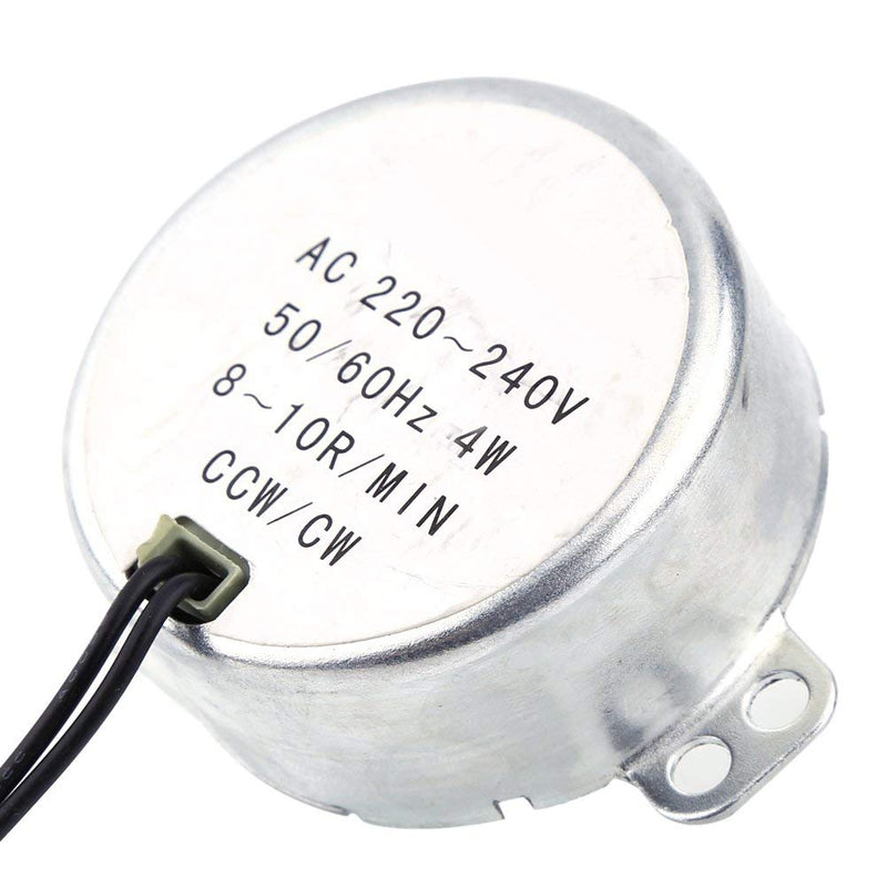 [Australia - AusPower] - AC 220-240V 4W Synchronous Motor 50/60Hz CCW/CW Electric Synchron Geared Motor(8-10RPM) 