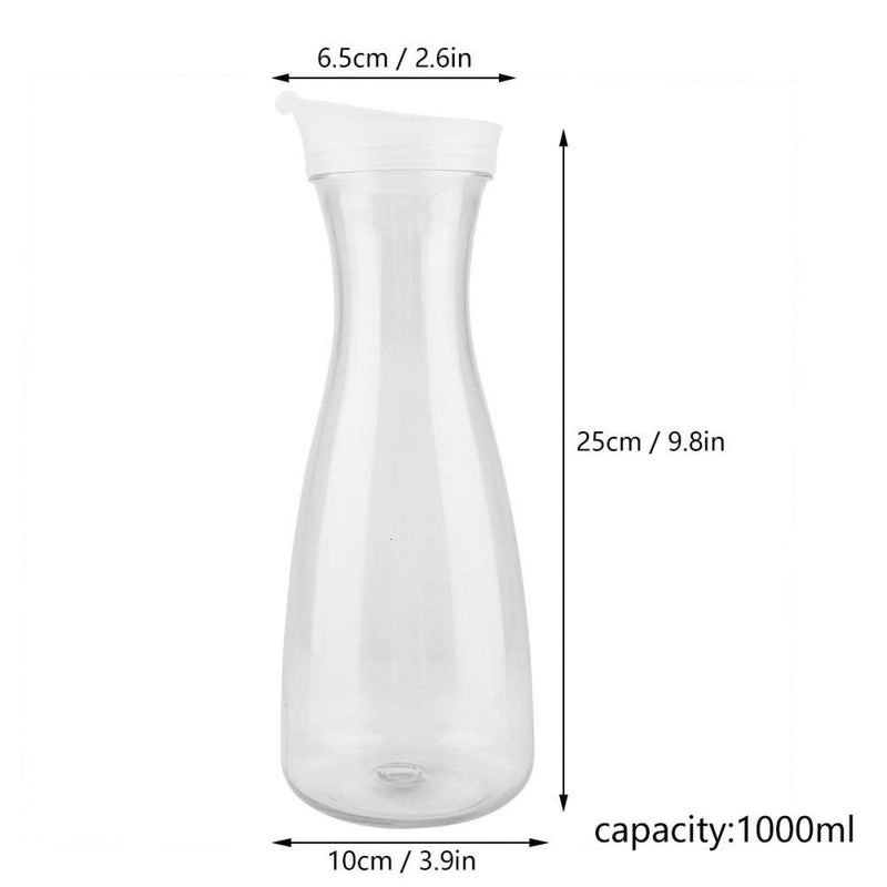 [Australia - AusPower] - 32oz Water Carafe, Clear Acrylic Water Drink Pitcher Milk Beverage Dispenser Juice Jars with Lids for Refrigerator, Bar Home Restaurant 33oz 
