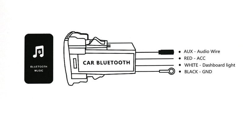 [Australia - AusPower] - Timloon Car Bluetooth Music Adapter Module Panel Installation AUX Output Use for Toyota Hilux VIGO,Coaster,Corolla ex,Yaris,Reiz TOYOTA-B 
