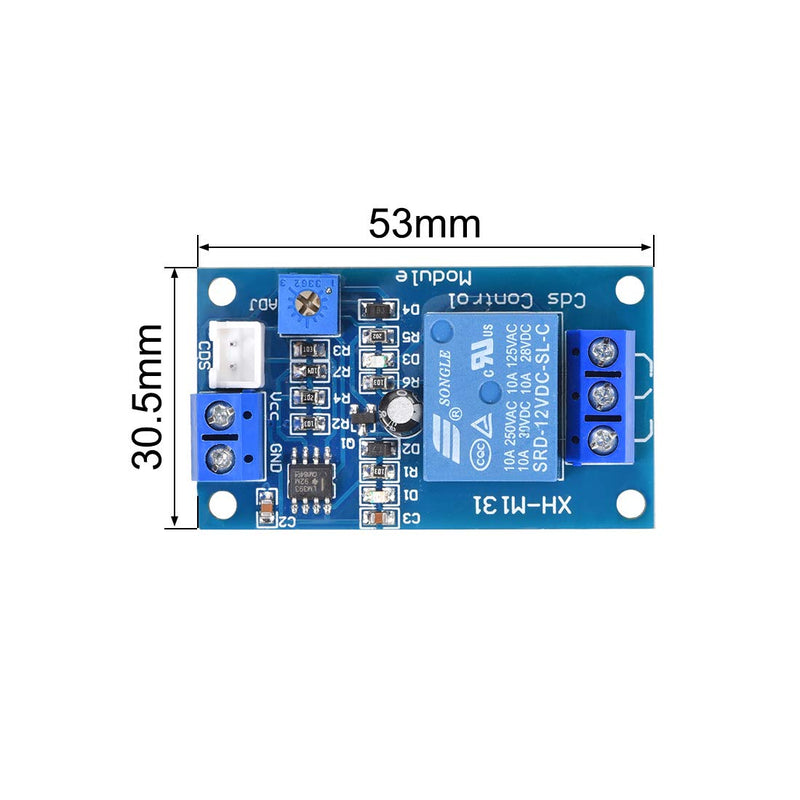 [Australia - AusPower] - uxcell Photosensitive Sensor Module Light Intensity Detection with Wire DC 12V 2pcs 