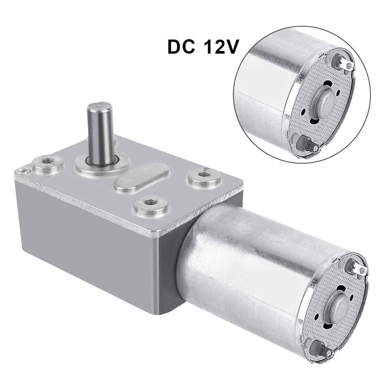 [Australia - AusPower] - DC 12V Gear Reduction Motor Reversible High Torque Turbo Worm Gear Box Reduction Electric Motor(6RPM) 