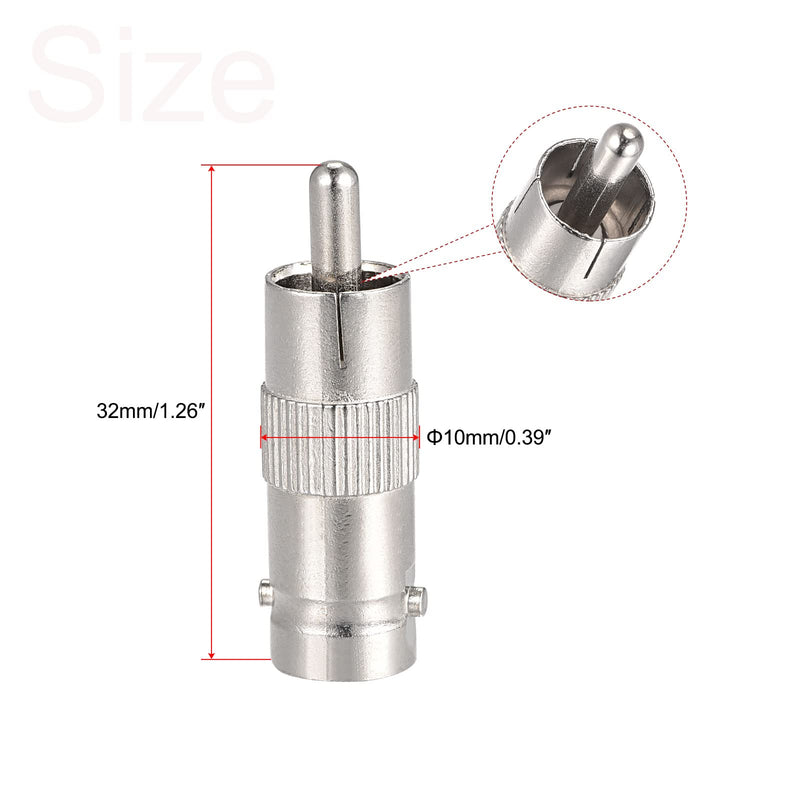 [Australia - AusPower] - MECCANIXITY BNC Female to RCA Male/Female Adapter Straight Connector for CCTV Camera, Pack of 20 