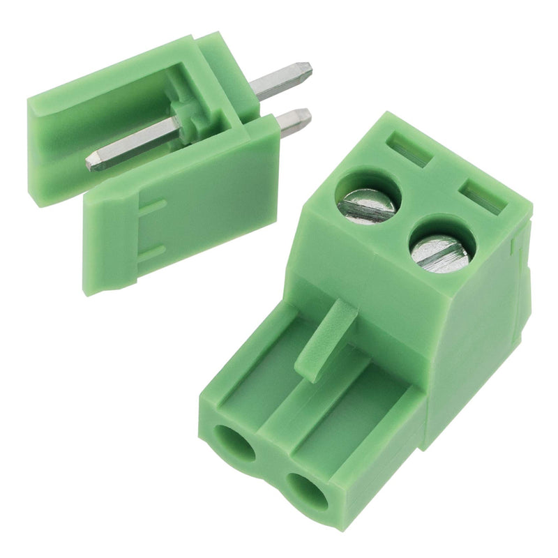[Australia - AusPower] - OIIKI 10 Sets 2-Pin 5.08mm Pitch PCB Mount Screw Terminal Block, Straight Plug-in 2-Pin (2 Pole) Screw Terminal Block Connector, Pluggable Male Female Phoenix Type Connector for Arduino PCB Shield 2 PIN 
