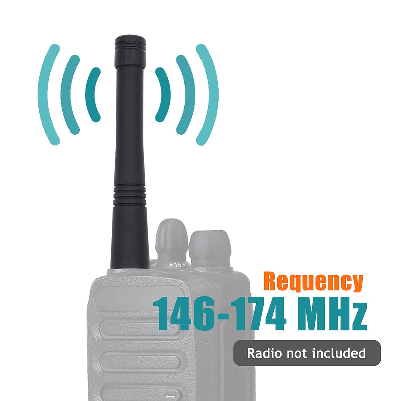 [Australia - AusPower] - 146-174 MHz VHF Stubby Antenna HAD9742A Compatible for Motorola CP200D CP200 CP150 CP200XLS CT250 GP320 GP328 GP340 GP380 GP640 HT750 HT1250 HT1550 Two Way Radio (5 Pack) 
