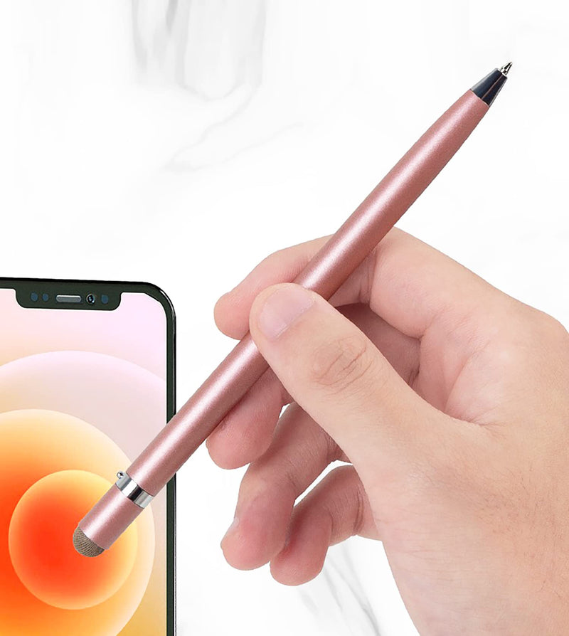 [Australia - AusPower] - Liromna Stylus Pens for Touch Screens, 4 Pack High Precision 2 in 1 Capacitive Stylus Ballpoint Pen for iPad iPhone Tablets Samsung Galaxy All Universal Touch Screen Devices - Black/Rose Gold 
