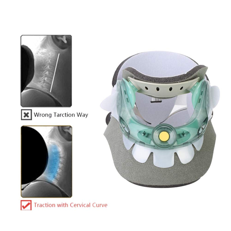 [Australia - AusPower] - Cervical Neck Traction Device, Adjustable Neck Stretcher Provide Neck Support Lightweight Portable Neck Brace Neck Pain Relief, for People Do Heavy Work, Drive, Work, or Have Neck Problems 