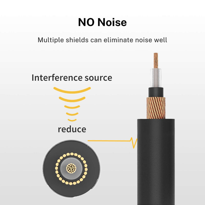 [Australia - AusPower] - Donner Guitar Pedal Cable, Noise-Free Effect Cord 6 Packs 12 Inch, 1/4" Right Angle, Metal Joint, Instrument Cable for Electric Guitar Bass Mixer Pro Audio Microphone Electric Drum, Black Basic 
