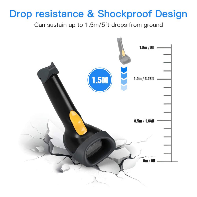 [Australia - AusPower] - Eyoyo Handheld USB 2D Barcode Scanner QR PDF417 Data Matrix 1D Bar Code Scanner Wired Barcode Reader with USB Cable for Mobile Payment, Convenience Store, Supermarket, Warehouse 