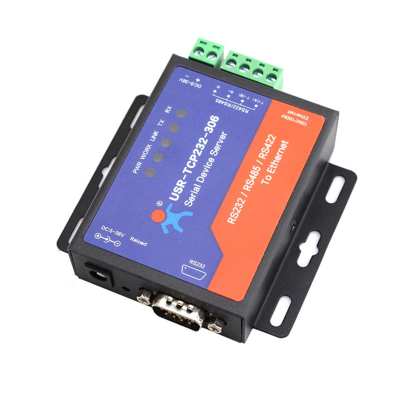 [Australia - AusPower] - PUSR USR-TCP232-306 Ethernet Converters RS422/RS232/RS485 Serial to Ethernet Support DNS DHCP Buit-in Webpage 