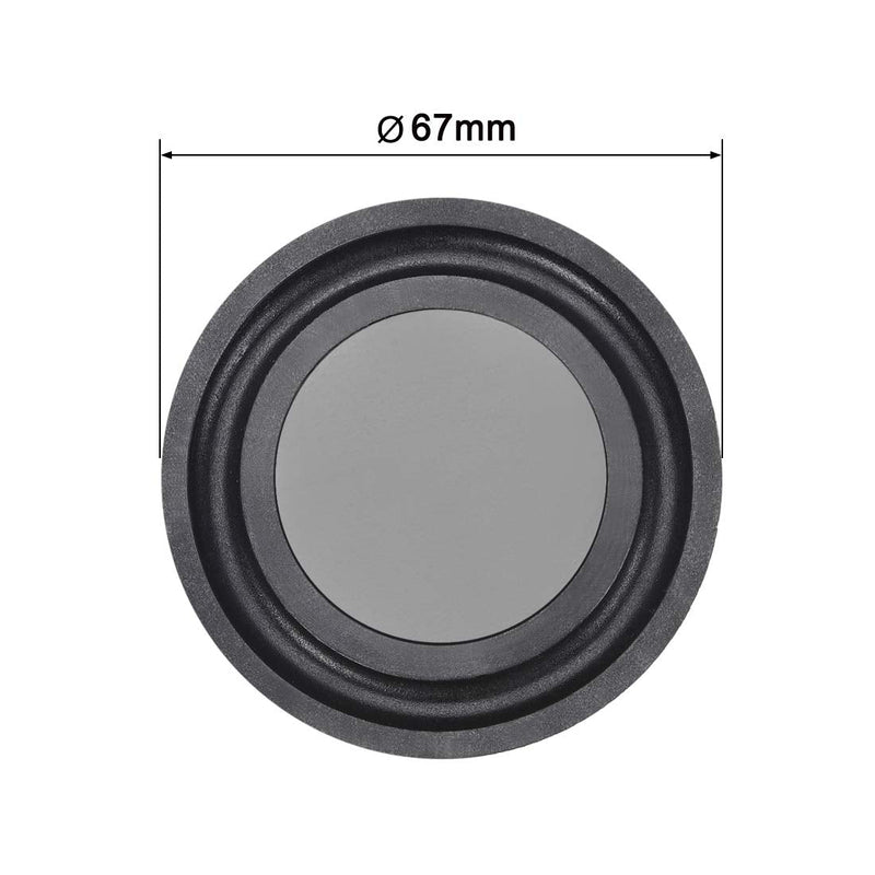[Australia - AusPower] - uxcell 4Pcs 2.5" 67mm Bass Speaker Passive Radiator Auxiliary Rubber Vibration Plate Subwoofer DIY Repair 