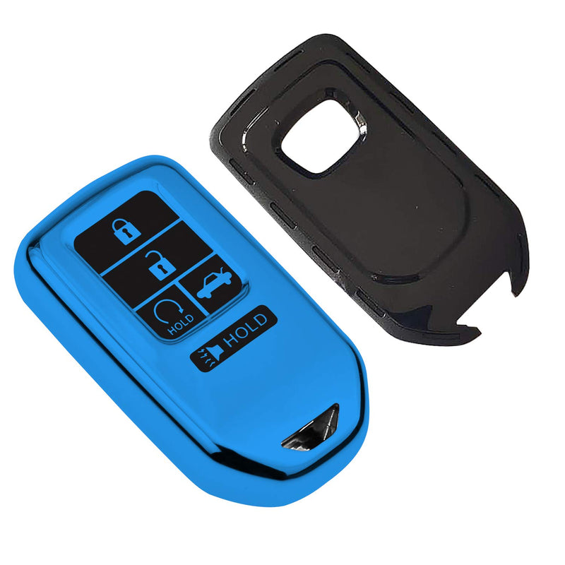 [Australia - AusPower] - SZJYLTC 5 Button Key Fob Case Cover for Honda 2019 Accord Civic Pilot Odyssey Passport CRV Smart Remote,Key Soft TPU Full Cover Protection Key Fob Shell Blue 