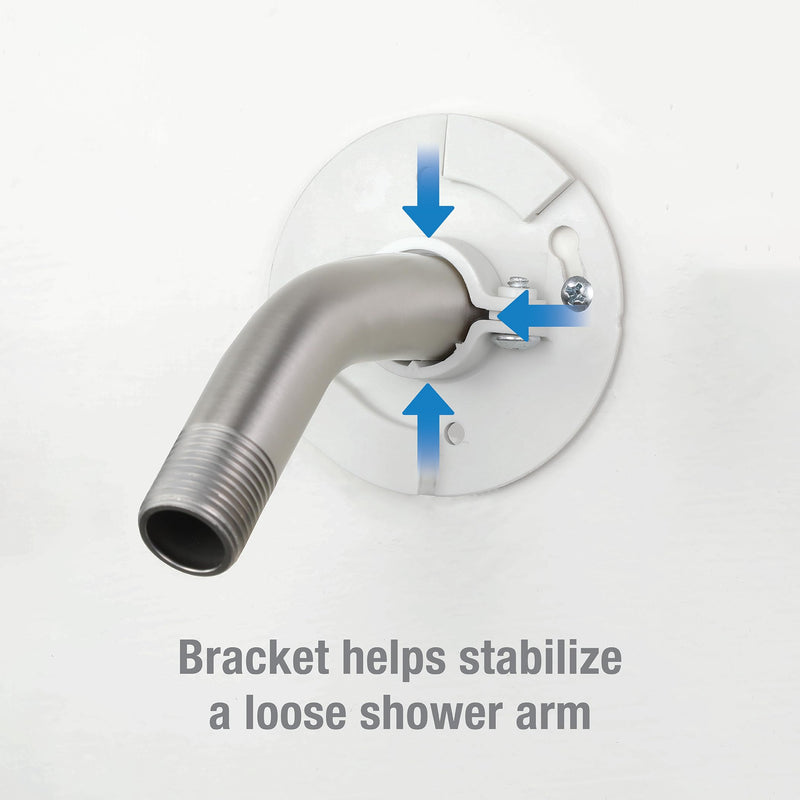 [Australia - AusPower] - Danco 12006 Shower Arm Stabilizer Bracket and Flange Cover, Brushed Nickel 
