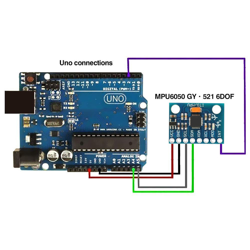 [Australia - AusPower] - 6 Pcs GY-521 MPU-6050 MPU6050 Module Kit,6 DOF MPU-6050 3 Axis Accelerometer Gyroscope Sensor Module 16Bit AD Converter Data Output IIC I2C DIY Kit for Raspberry Pi 