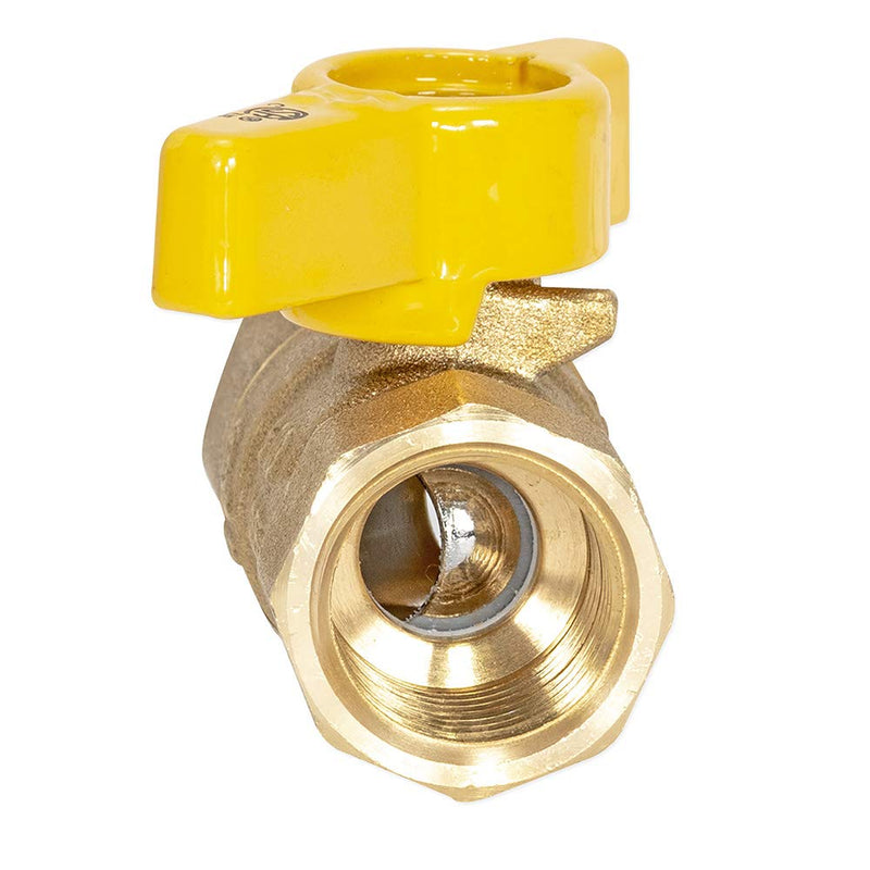 [Australia - AusPower] - Eastman 60009, Brass Straight Gas Ball Valve with 1/4-Turn Handle, 1/2" FIP 