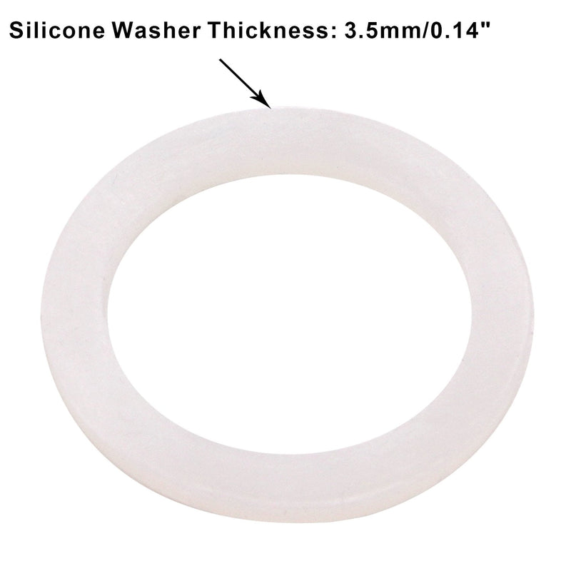 [Australia - AusPower] - DERNORD Silicone Washer Gasket Sealing O Rings Inner Diameter: 30mm / 1.2" (Pack of 2) Inner Diameter: 30mm / 1.2" 