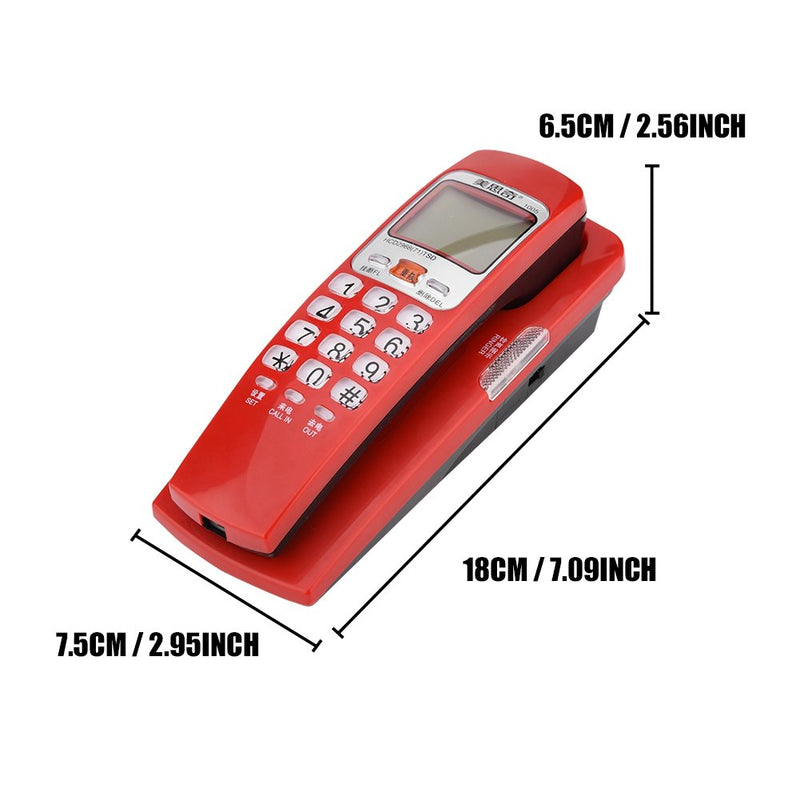 [Australia - AusPower] - FSK/DTMF Caller ID Telephone Corded Phone Desk with Crystal Button, Desk Put Landline Fashion Extension Telephone Home - Not Support Wall-Mounted (Red) Red 