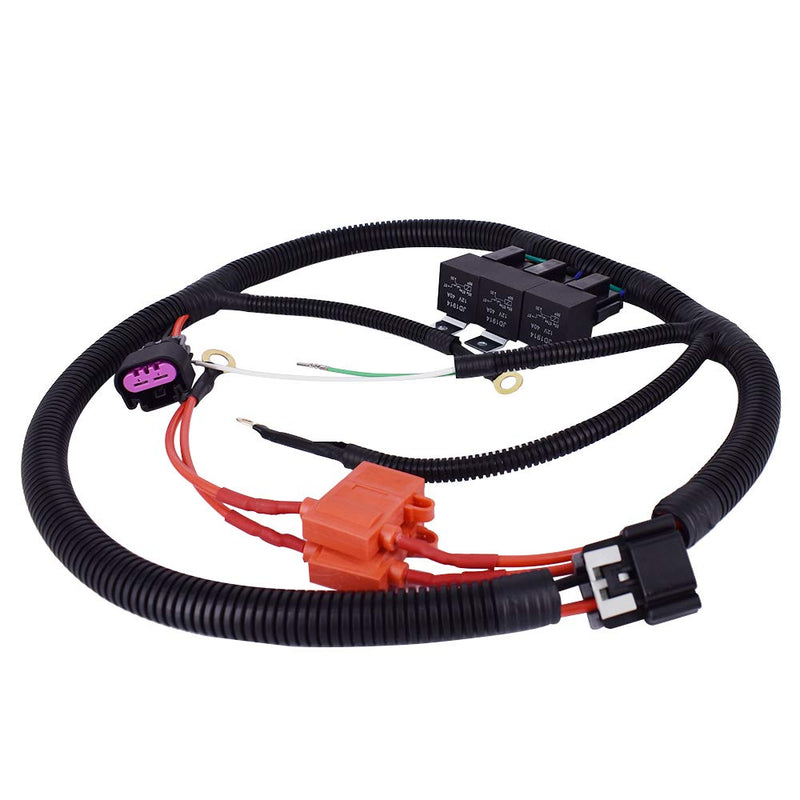 [Australia - AusPower] - Dual Electric Fan Upgrade Wiring Harness Fits for GM 1999–2006 ECU Control Electric Cooling Fan Wire Harness Kit, Wiring Harness Tool 7L5533A226T 