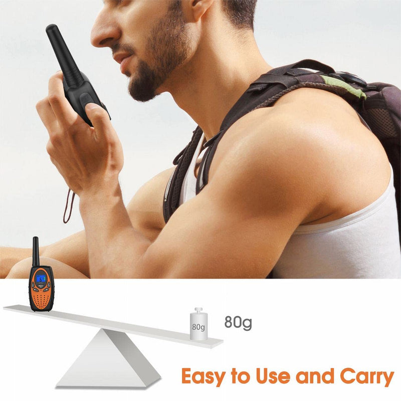 [Australia - AusPower] - Two Way Radios for Adults, Topsung M880 FRS Walkie Talkie Long Range with VOX Belt Clip/Hands Free Walki Talki with Noise Cancelling for Women Kids Camping Hiking Cruise Ship (Orange 2 in 1) M880 orange 