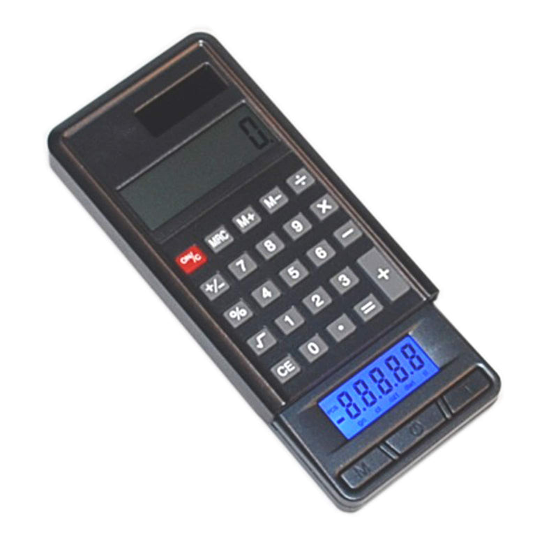 [Australia - AusPower] - 200g/0.01g Calculator with Hidden Digital Pocket Scale 0.001oz Accurate Smart Electronic Jewelry Stash Small Scale, 5 Units, LCD Backlit Display, Tare, Auto Off, Stainless Steel (Battery Included) 200g/0.01g 