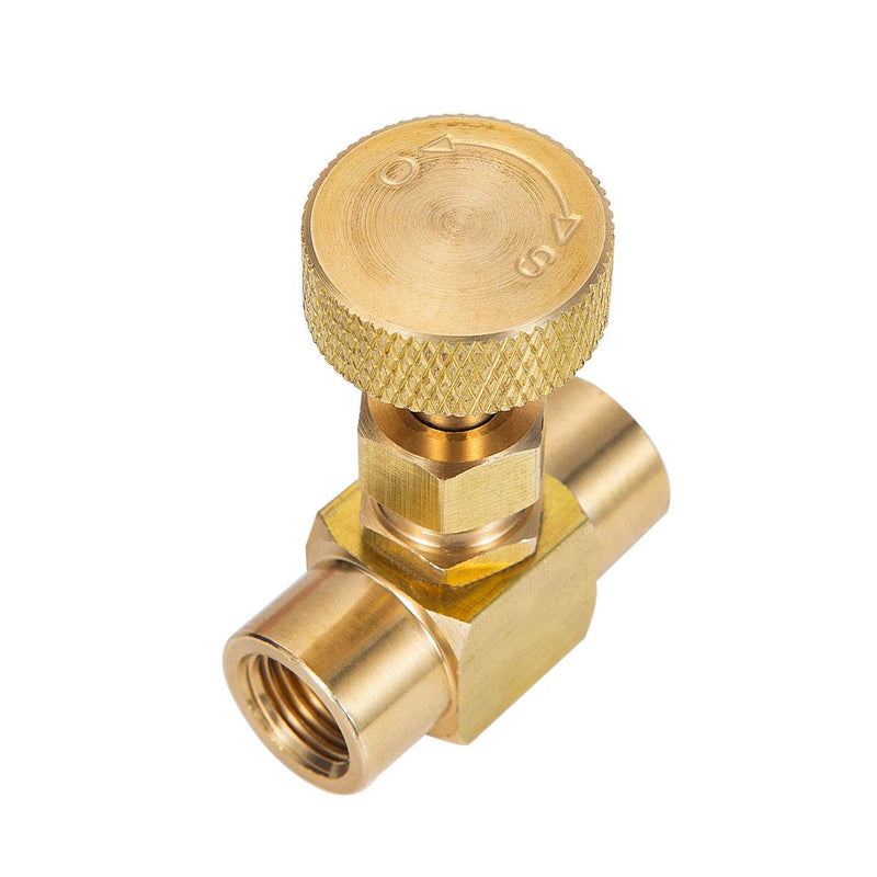 [Australia - AusPower] - Breezliy 2 Pieces Heavy Duty Brass Instrument Replacement Control Needle Valve 1/4" Npt Female X 1/4" Npt Female Connection 2 PCS 1/4 " Female * 1/4"Female needle valve 