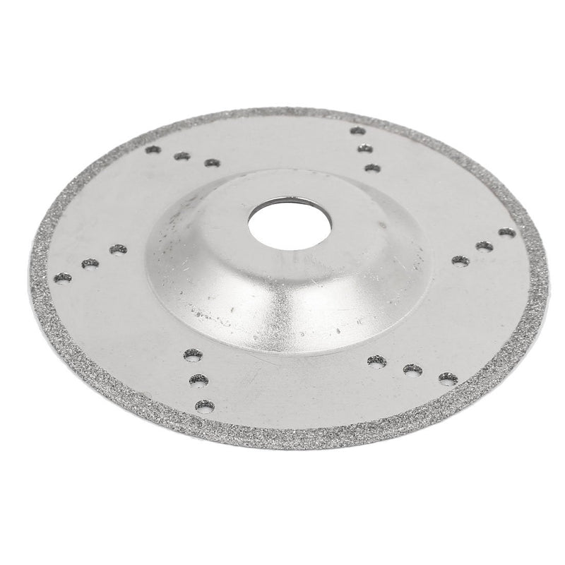 [Australia - AusPower] - uxcell 4 Inch Outer Dia Metal Diamond Grinding Wheel Silver Tone for Glass Marble Ceramic Tile 