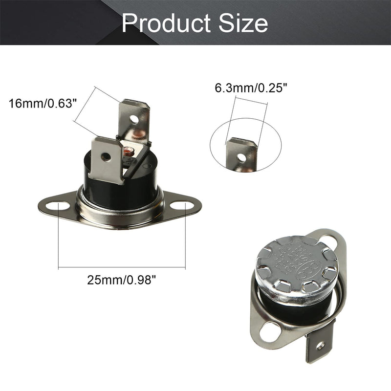 [Australia - AusPower] - Fielect 5Pcs KSD301 Thermostat 70°C/158°F Normally Closed N.C Snap Disc Limit Control Switch Microwave Thermostat Thermal Switch 