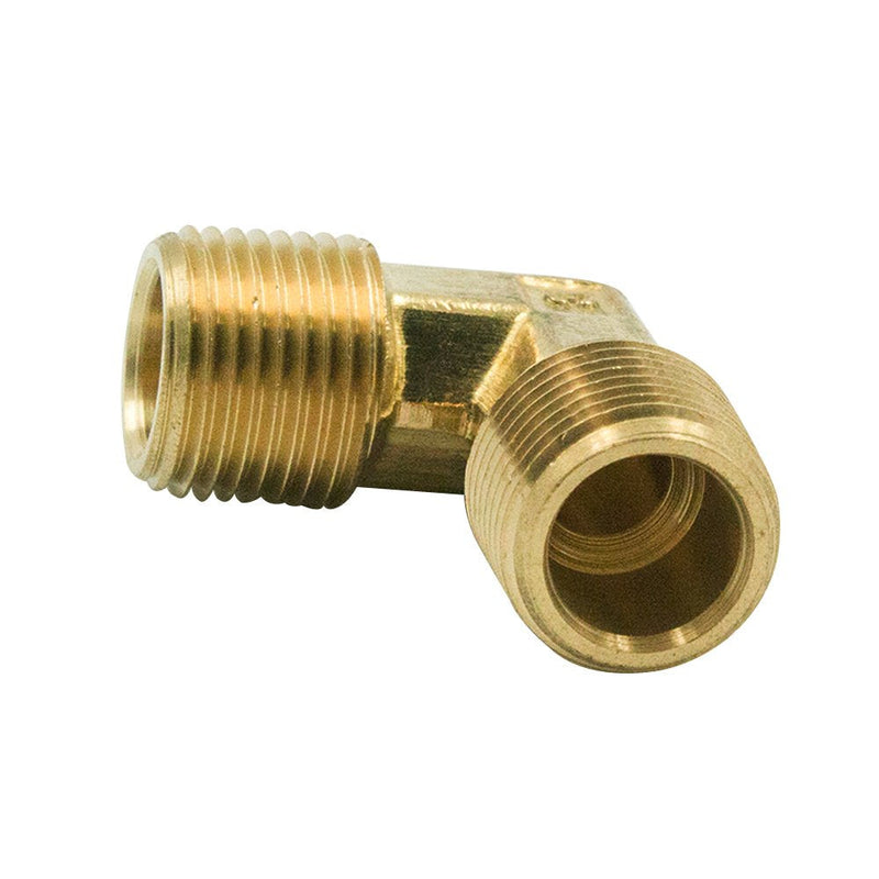 [Australia - AusPower] - Legines Brass Pipe Fitting, Forged Male 90 Degree Elbow, 3/8" NPT Male x 3/8" NPT Male, Pack of 2 3/8" x 3/8" NPT Male 