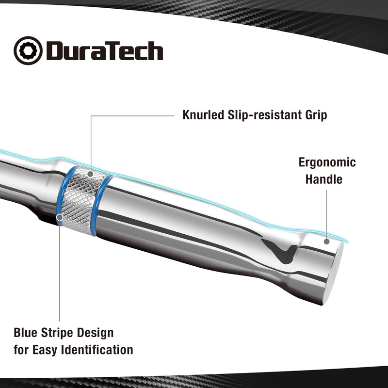 [Australia - AusPower] - DURATECH 1/2-Inch Drive Ratchet Handle, Ratchet Wrench, Socket Wrench, 90-Tooth, Quick-release Reversible, CR-V 1/2'' 