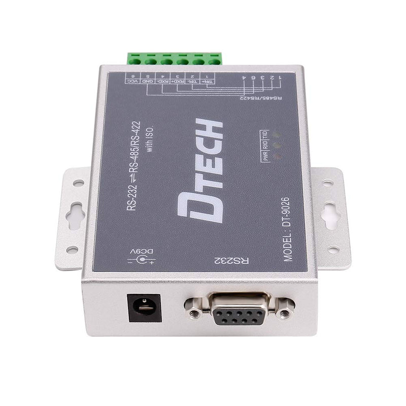 [Australia - AusPower] - DTECH Active Isolated RS232 to RS485 RS422 Converter with RJ45 Serial Port Terminal Board Power Adapter DB9 Cable Optical Isolation Protection 2.5kV 
