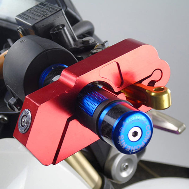 [Australia - AusPower] - GFFG Motorcycle Lock CNC Grip Throttle Brake Handlebar Lock to Secure Bike, Scooter, Moped or ATV in Under Grip Lock Holster for Easy Storage & Transporting 