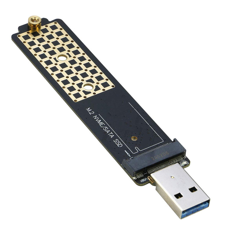 [Australia - AusPower] - M.2 to USB Adapter, RIITOP NVMe to USB 3.1 Reader Card Compatible with Both NVMe (PCI-e) M Key SSD & (B+M Key SATA Based) NGFF SSD 