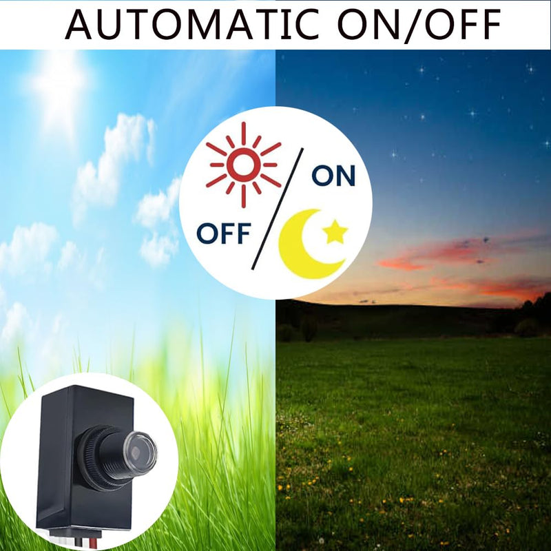 [Australia - AusPower] - Meskliu Photocell Light Sensor,AC110-240V 5A Dusk to Dawn Outdoor Photoelectric Light Control Switch,Hard-Wired Post Eye Light Control with Automatic Illumination Detection Circuit 