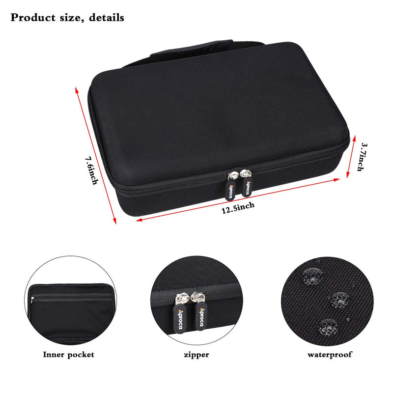[Australia - AusPower] - Aproca Hard Storage Travel Case for Brother P-Touch Label Maker PTD600 (Black-New Version) 
