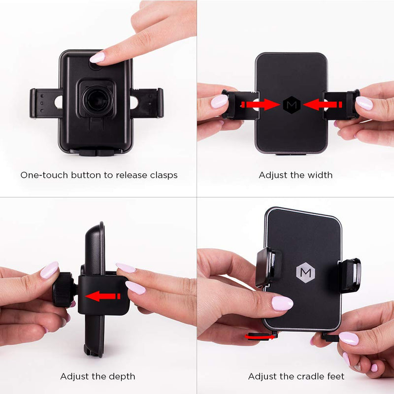 [Australia - AusPower] - Mighty Mount Car Phone Holder Mount - Adjustable Windshield and Dashboard Phone Mount for Car - Car Accessories Compatible with iPhone 13 12 11 Xs 11 Pro Max XR X Samsung Galaxy S9 S8+ Note 10 Windshield Mount 