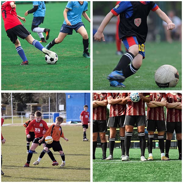 [Australia - AusPower] - AITUSI Soccer Shin Guards for Kids Youth, Shin Pads and Long Soccer Socks for 3-15 Years Old Boys Girls Toddler Children Teenagers, Soccer Equipment for Football Games Shin Guards with Socks, Black + Blue Small ( 3'3 - 3'10 Tall ) 