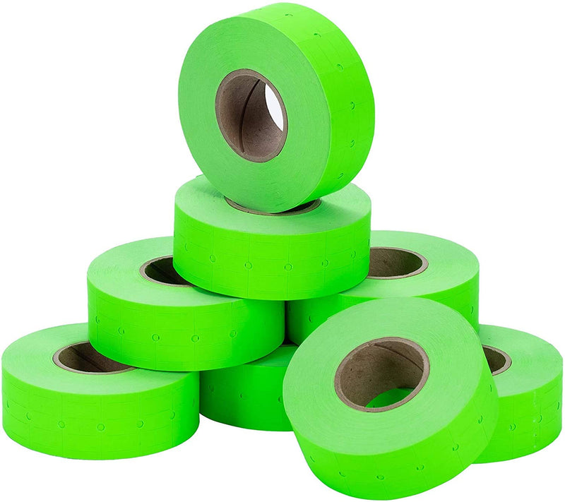 [Australia - AusPower] - Perco 1 Line Fluorescent Green Labels - 1 Sleeve, 8,000 Blank Pricing Labels for Perco 1 Line Price and Date Guns Perco 1 Line "Green" 