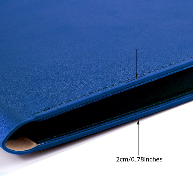 [Australia - AusPower] - Enyuwlcm PU Leather A4 File Folder Document Holder Waterproof Portfolio Envelope Folder Case with Invisible Magnetic Closure Blue 