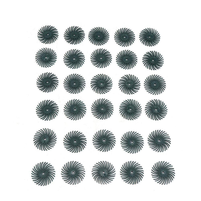 [Australia - AusPower] - KUOFU 30Pcs 1 inch Bristle Disc Kit with 3Pcs 2.35mm / 3mm Shank Mandrels for Rotary Tools,25mm Detail Abrasive Wheel Radial Bristle Buffing Wheel for Jewelry Wood Metal Polishing 80 Grit 