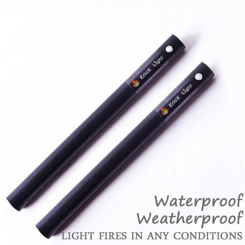 [Australia - AusPower] - EricX Light 2 PCS 1/2 Inch X 6 Inch Ferrocerium Rod Flint Fire Starter, Super Thick Rod Provide You A Decent Shower of Sparks, Drilled A Lanyard Hold Perfect for DIY Your Own Survival Kit 