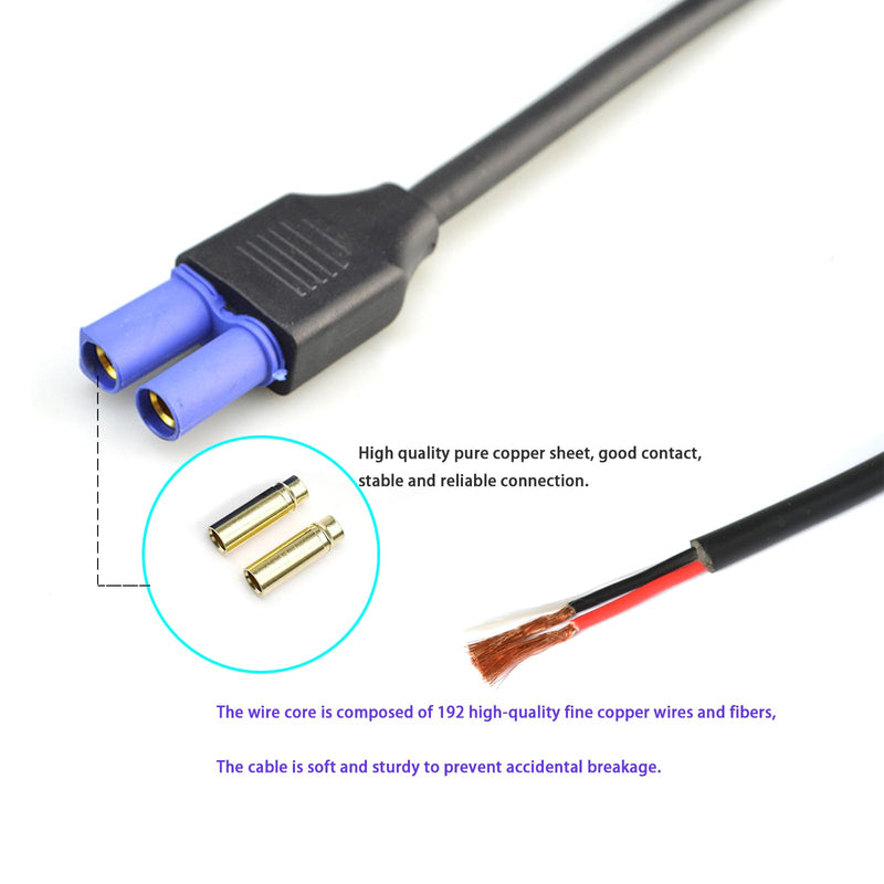[Australia - AusPower] - kzfuli 8.85 Foot/16.4 Foot EC5 Connection Cable is Compatible with The Daiwa/Shimano Electric Reel Power Cord. (8.85ft) 8.85ft 